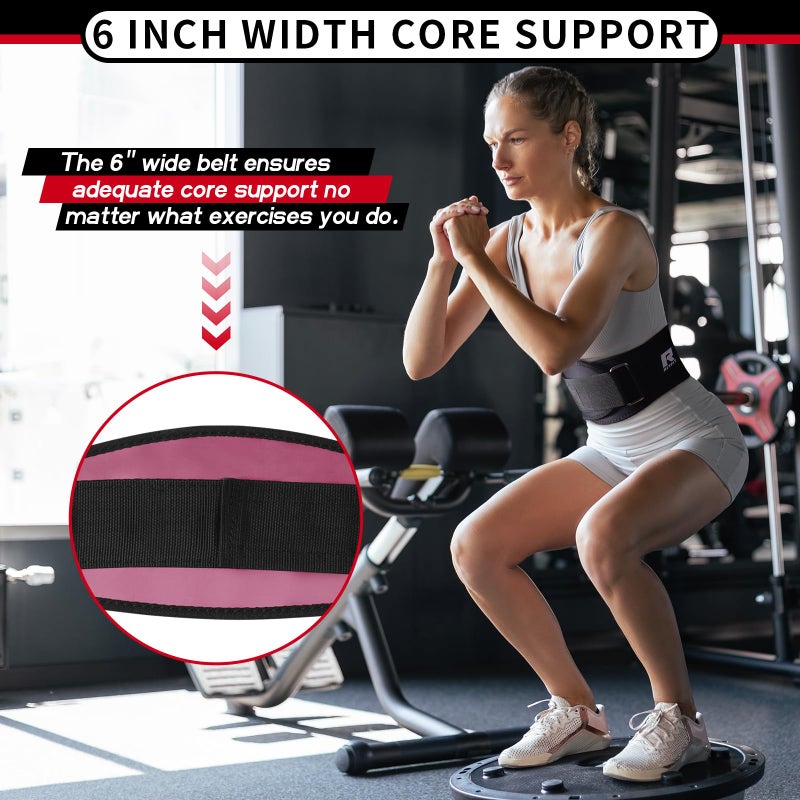 RitFit Weight Lifting Belt - Great for Squats, Lunges, Deadlift, Thrusters - Men and Women - 6 Inch Black/Camouflage - Image 5